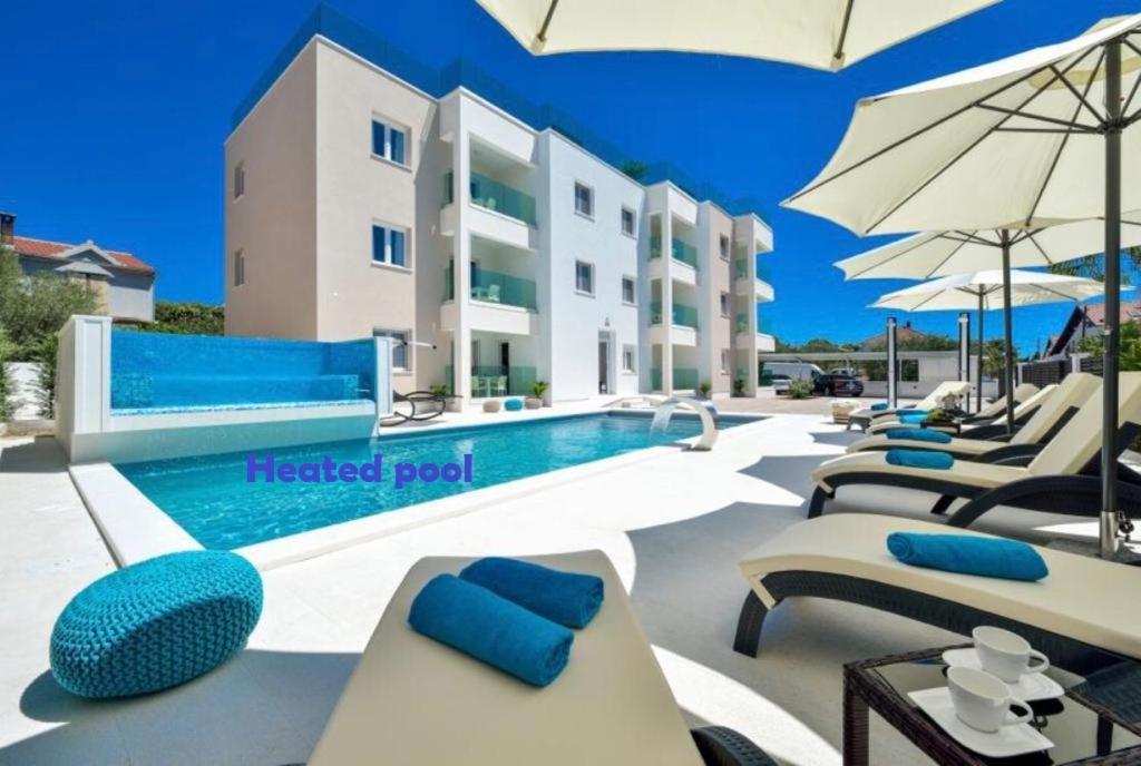 Luxury Apartment Arta-2 With Heated Pool And Jacuzzi Bibinje Ngoại thất bức ảnh